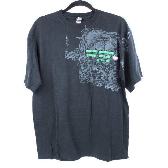 Hurley West Coast Surfing Championships HB PIER/SOUTH SIDE 5/18-21ST Black Sz L - Picture 1 of 6